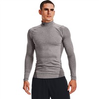 Under Armour Men's ColdGear Armour Baseball Compression Mock, Charcoal/Black