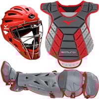 Mizuno Women's Adult Samurai Catchers Kit 13in-14in, Grey/Red
