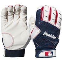 Franklin Youth G2P Grow Zone Series Tee Ball Batting Gloves, White/Red/Blue
