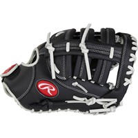 Rawlings Shut Out 12in Fastpitch Softball First Base Glove, Black