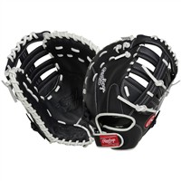 Rawlings Shut Out 12in Fastpitch Softball First Base Glove, Black