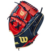 Wilson A2K Ozzie Albies Game Model 11.5in Baseball Glove (WBW101629115), Red/Navy