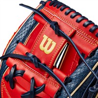 Wilson A2K Ozzie Albies Game Model 11.5in Baseball Glove (WBW101629115), Red/Navy