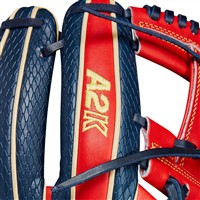 Wilson A2K Ozzie Albies Game Model 11.5in Baseball Glove (WBW101629115), Red/Navy