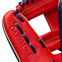Wilson A2K Ozzie Albies Game Model 11.5in Baseball Glove (WBW101629115), Red/Navy