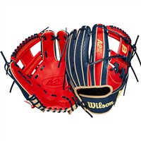 Wilson A2K Ozzie Albies Game Model 11.5in Baseball Glove (WBW101629115), Red/Navy