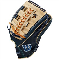 Wilson A2000 JR44 GM 12.75in Baseball Glove (WBW1016351275), Navy/Blonde