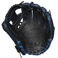 Wilson A700 11.25in Baseball Glove (WBW1014261125), Black/Royal