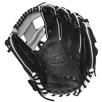Wilson A700 11.5in Baseball Glove (WBW101427115), Black/Grey
