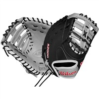 Wilson A2000 1620 12.5in Fastpitch Softball First Base Glove (WBW101644125), Black/Grey