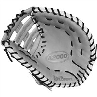 Wilson A2000 1620 12.5in Fastpitch Softball First Base Glove (WBW101644125), Black/Grey