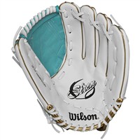 Wilson Siren 12.5 Inch Fastpitch Softball Glove (WBW101422125), White