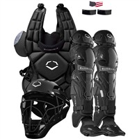 Evoshield Intermediate G2S Fastpitch Softball Catcher Set, Black