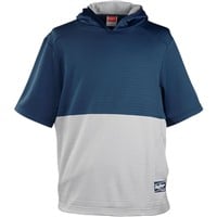 Rawlings Men's ColorSync Performance Short Sleeve Baseball Hoodie, Navy