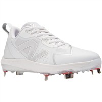 New Balance Women's Romero Duo Metal Fastpitch Softball Cleats, White/Silver