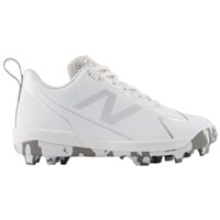 New Balance Youth Romero Duo TPU Molded Softball Cleats, White/Silver
