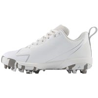 New Balance Youth Romero Duo TPU Molded Softball Cleats, White/Silver