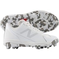 New Balance Youth Romero Duo TPU Molded Softball Cleats, White/Silver