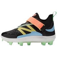 New Balance Youth LINDORV2 TPU Molded Baseball Cleats, Black/Multi