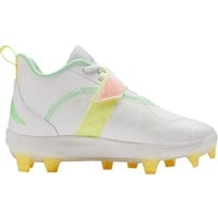 New Balance Youth LINDORV2 TPU Molded Baseball Cleats, White/Multi