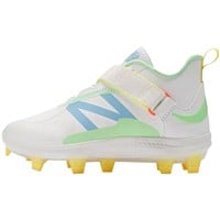 New Balance Youth LINDORV2 TPU Molded Baseball Cleats, White/Multi