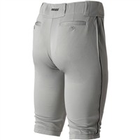 Marucci Men's Excel Tapered DoubleKnit Piped Knicker Baseball Pants, Grey/Black