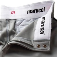Marucci Men's Excel Tapered DoubleKnit Piped Knicker Baseball Pants, Grey/Black