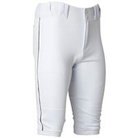 Marucci Men's Excel Tapered DoubleKnit Piped Knicker Baseball Pants, White/Black