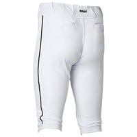 Marucci Men's Excel Tapered DoubleKnit Piped Knicker Baseball Pants, White/Black