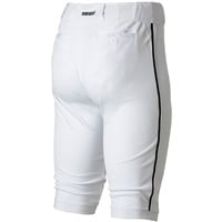 Marucci Men's Excel Tapered DoubleKnit Piped Knicker Baseball Pants, White/Black