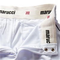 Marucci Men's Excel Tapered DoubleKnit Piped Knicker Baseball Pants, White/Black
