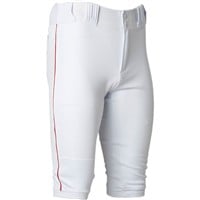 Marucci Men's Excel Tapered DoubleKnit Piped Knicker Baseball Pants, White/Red