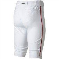 Marucci Men's Excel Tapered DoubleKnit Piped Knicker Baseball Pants, White/Red