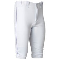 Marucci Men's Excel Tapered DoubleKnit Piped Knicker Baseball Pants, White/Royal