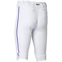 Marucci Men's Excel Tapered DoubleKnit Piped Knicker Baseball Pants, White/Royal
