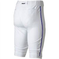 Marucci Men's Excel Tapered DoubleKnit Piped Knicker Baseball Pants, White/Royal