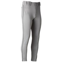 Marucci Men's Excel Full Length Tapered DoubleKnit Baseball Pants, Grey/Black