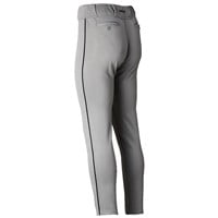 Marucci Men's Excel Full Length Tapered DoubleKnit Baseball Pants, Grey/Black