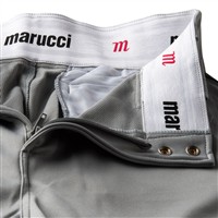Marucci Men's Excel Full Length Tapered DoubleKnit Baseball Pants, Grey/Black
