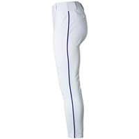 Marucci Men's Excel Full Length Tapered DoubleKnit Baseball Pants, White/Royal