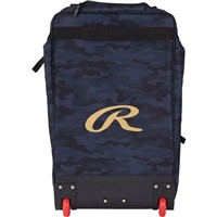 Rawlings Gold Collection Wheeled Bat Bag, Black/Camo