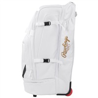 Rawlings Gold Collection Wheeled Bat Bag, White