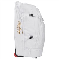 Rawlings Gold Collection Wheeled Bat Bag, White