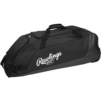 Rawlings Workhorse Wheeled Bat Bag, Black