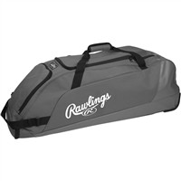 Rawlings Workhorse Wheeled Bat Bag, Grey