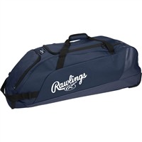 Rawlings Workhorse Wheeled Bat Bag, Navy