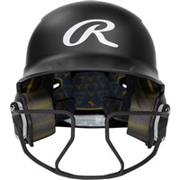 Rawlings Mach Hi-Viz Fastpitch Softball Batting Helmet, Black