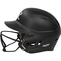 Rawlings Mach Hi-Viz Fastpitch Softball Batting Helmet, Black