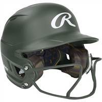Rawlings Mach Hi-Viz Fastpitch Softball Batting Helmet, Dark Green