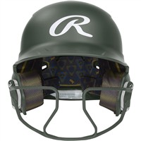 Rawlings Mach Hi-Viz Fastpitch Softball Batting Helmet, Dark Green